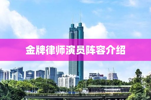 金牌律師演員陣容介紹