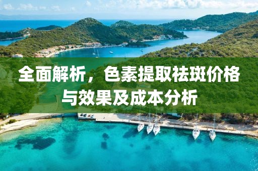 全面解析，色素提取祛斑價(jià)格與效果及成本分析