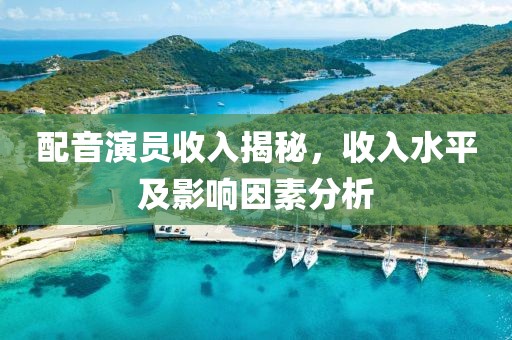 配音演員收入揭秘，收入水平及影響因素分析