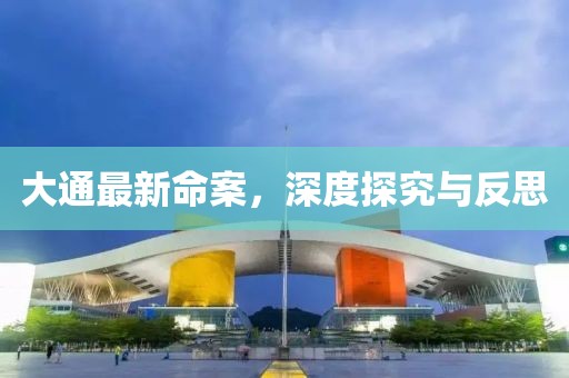 大通最新命案，深度探究與反思