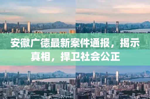 安徽廣德最新案件通報(bào)，揭示真相，捍衛(wèi)社會(huì)公正